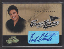 ERIK ESTRADA 2004 Donruss FANS OF THE GAME RAIDERS AUTOGRAPH SIGNED CARD CHIPS
