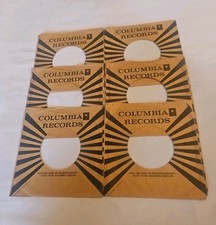 45 RPM 7" RECORD SLEEVES CO. SLEEVE 6 PACK SEE PHOTOS Columbia Records SLV322