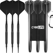 CyeeLife 90 20g Tungsten Professional Darts  Dart Case  6 Plastic Tail Wings
