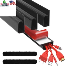 J Channel Cable Raceway Kit Desk Cable Management Tray 4x16 Black