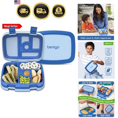 Kids Bento-Style 5-Compartment Leak-Proof Lunch Box - Ideal Portion Sizes for...