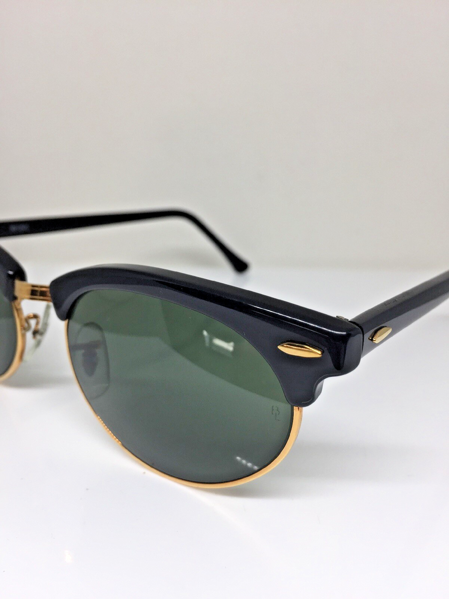 美品/希少　ボシュロム製 レイバン クラブマスター オーバル W1263 New Vintage Ray Ban Bausch & Lomb Oval Clubmaster W1263 C. Black