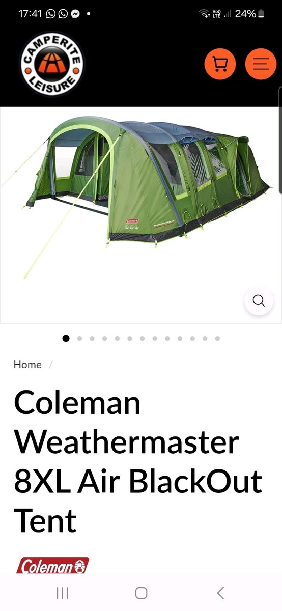 Coleman Weathermaster 8xl Air Tent INDOOR SHOW MODEL Coleman