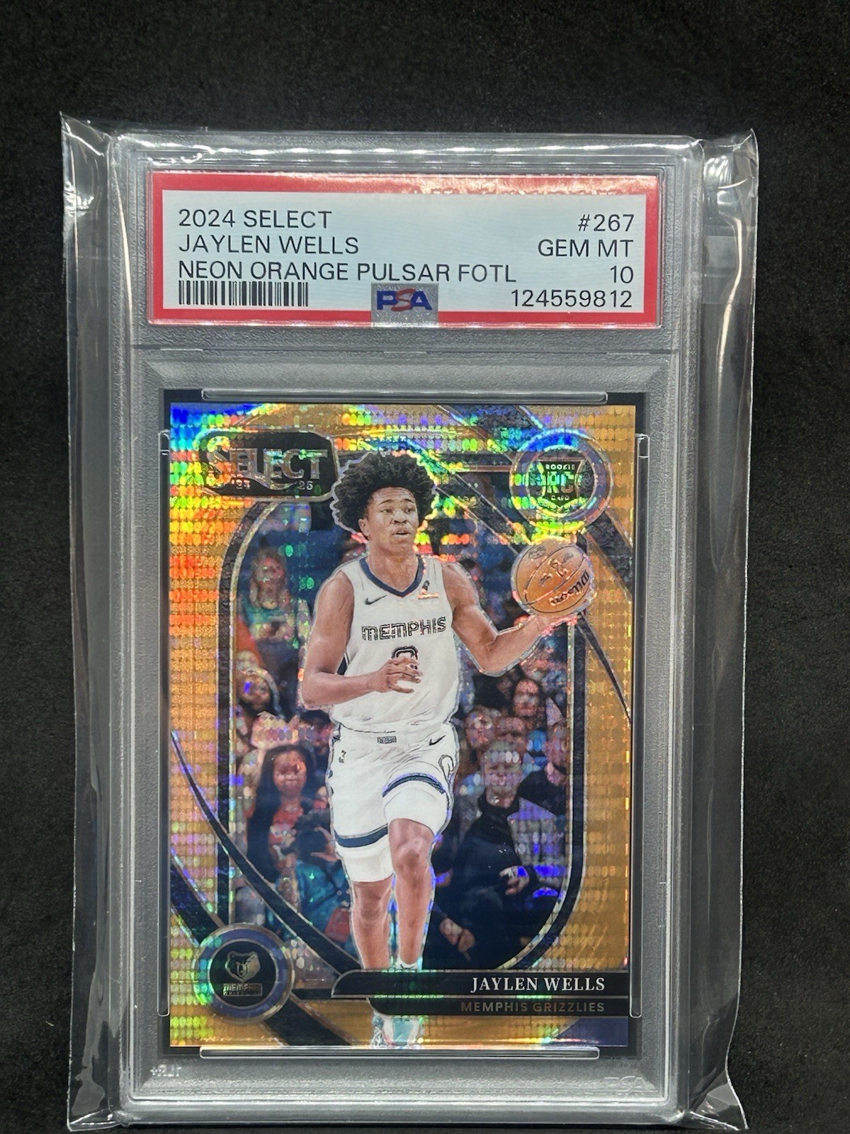 2024-25 Select Courtside FOTL Jaylen Wells Neon Orange Pulsar /18 PSA 10 Sb8