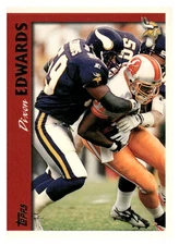 1997 Topps #162 Dixon Edwards Minnesota Vikings Football Card 33727