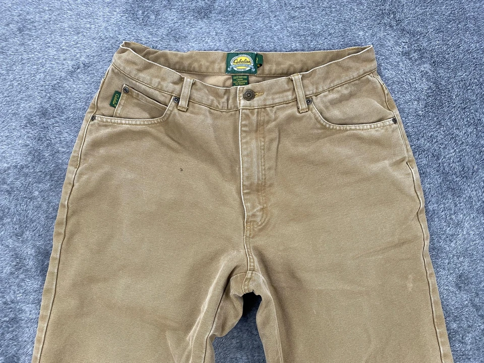 Pantalones Cabela's Para Hombre 33x34 Marrón GORE-TEX Pato Lona Trabajo Exterior 5 Bolsillos Forrados Foto 3 de 4