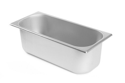 Eisbehälter 5 Liter 360x165x120 mm Edelstahl  Eisschale 36x16,5x12 cm Eisvitrine