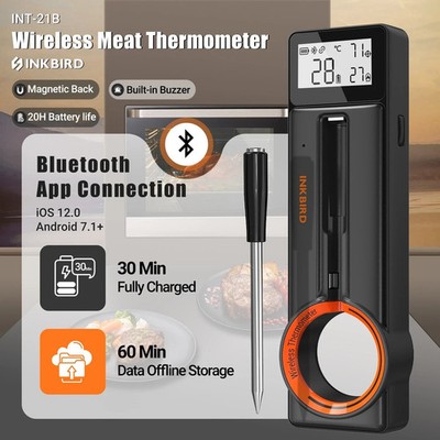 INKBIRD Bluetooth Grillthermometer Fleischthermometer Ofen Smoker Grill IP6X CF