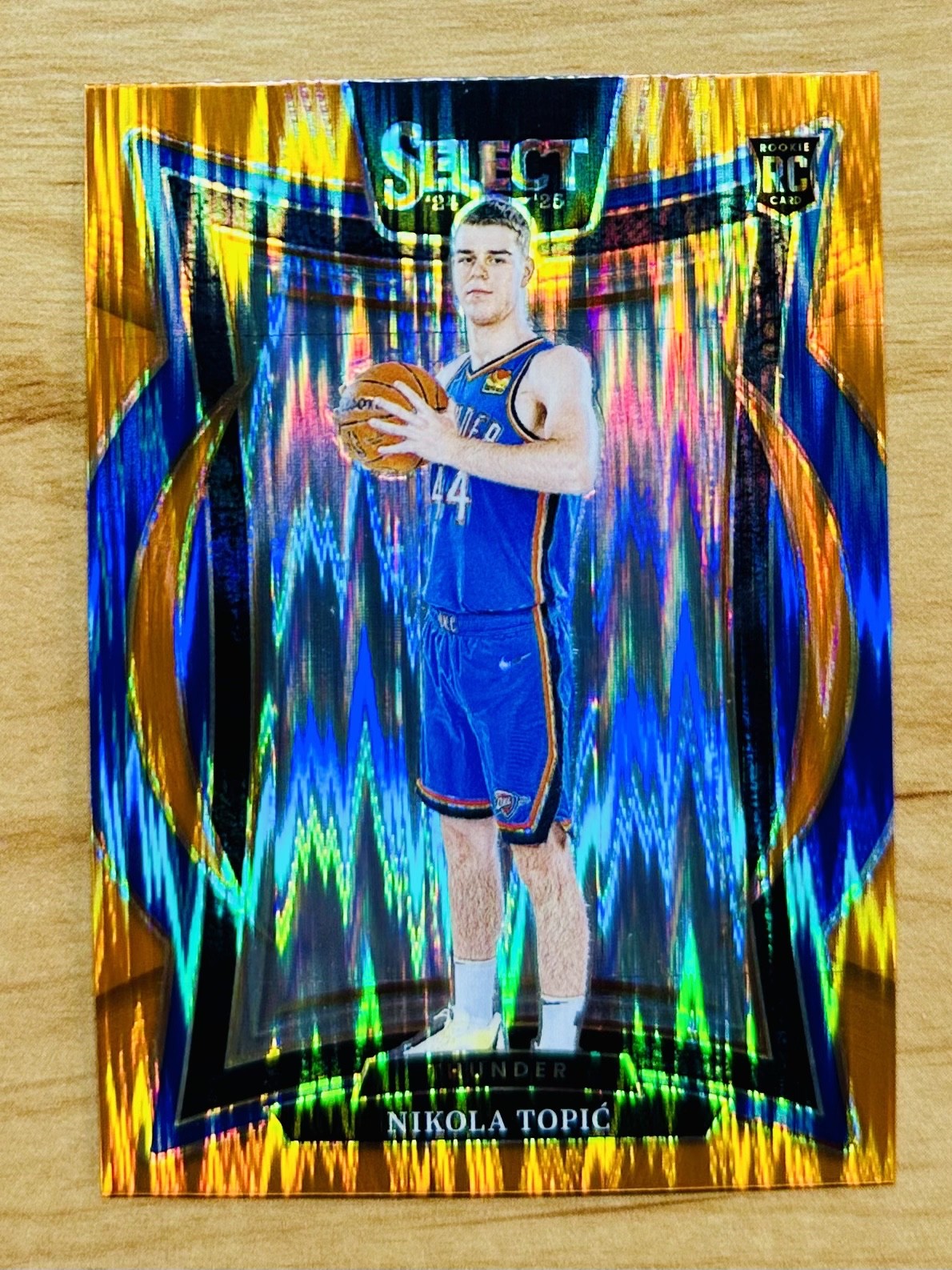 Nikola Topic 2024-25 Panini Select Concourse #89 Orange Flash Prizm (RC)