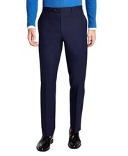 Michael Kors Mens Classic fit Dress Pants 38 / 32 Navy Blue Solid Stretch