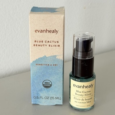 Evanhealy Blue Cactus Beauty Elixir .5 fl oz 15 mL Full Size Sensitive & Dry New