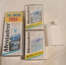 Mentadent Toothpaste Crystal Ice 4 Refills & Base
