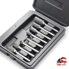 1/4'' Double Cut Tungsten Steel Carbide Rotary Burr Die Grinder Shank Bit Set US