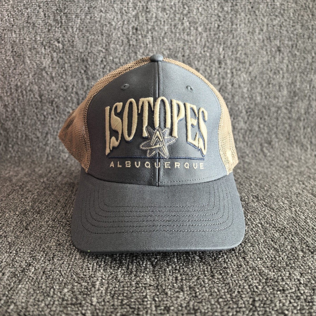 '47 Brand Albuquerque Isotopes MiLB Trucker Snapback Mesh Hat Gray Khaki