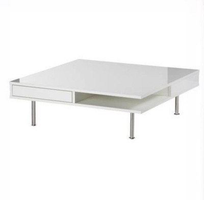 IKEA TOFTERYD Coffee Table White High Gloss Square Storage Shelf