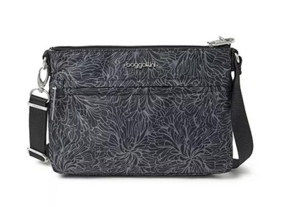 Baggallini Securtex Anti-theft Memento Crossbody Bag Multi Nylon RFID protected
