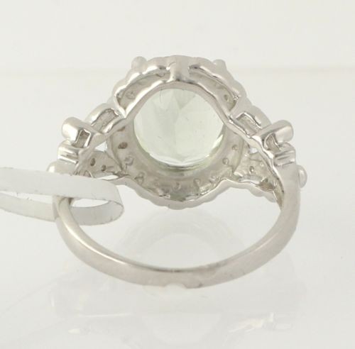 NEU Grüner Amethyst Cocktail Ring - Sterlingsilber Diamanten Damen 2,92ctw - Bild 4 von 12