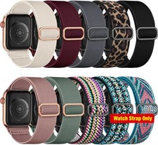 10 Pack Nylon Elastic Strap for Apple Watch Series 8 7 6 5 4 3 2 1 38mm 40mm 41m