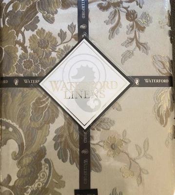 $90 Luxury WATERFORD LINEN MARCELLE TABLECLOTH ROUND 70” 4 To 6 SEAT