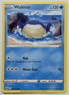 Pokemon Karte - Wailmer 031/159 - Crown Zenith - ENG