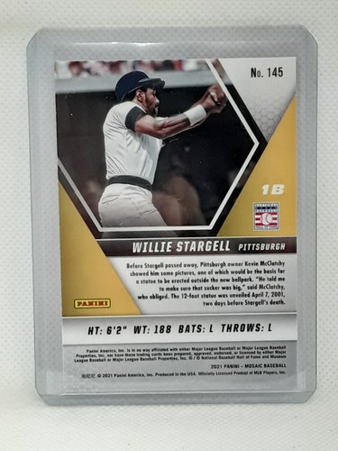 Willie Stargell 2021 Mosaic Baseball - #145 - Pittsburgh Pirates - Picture 2 of 2