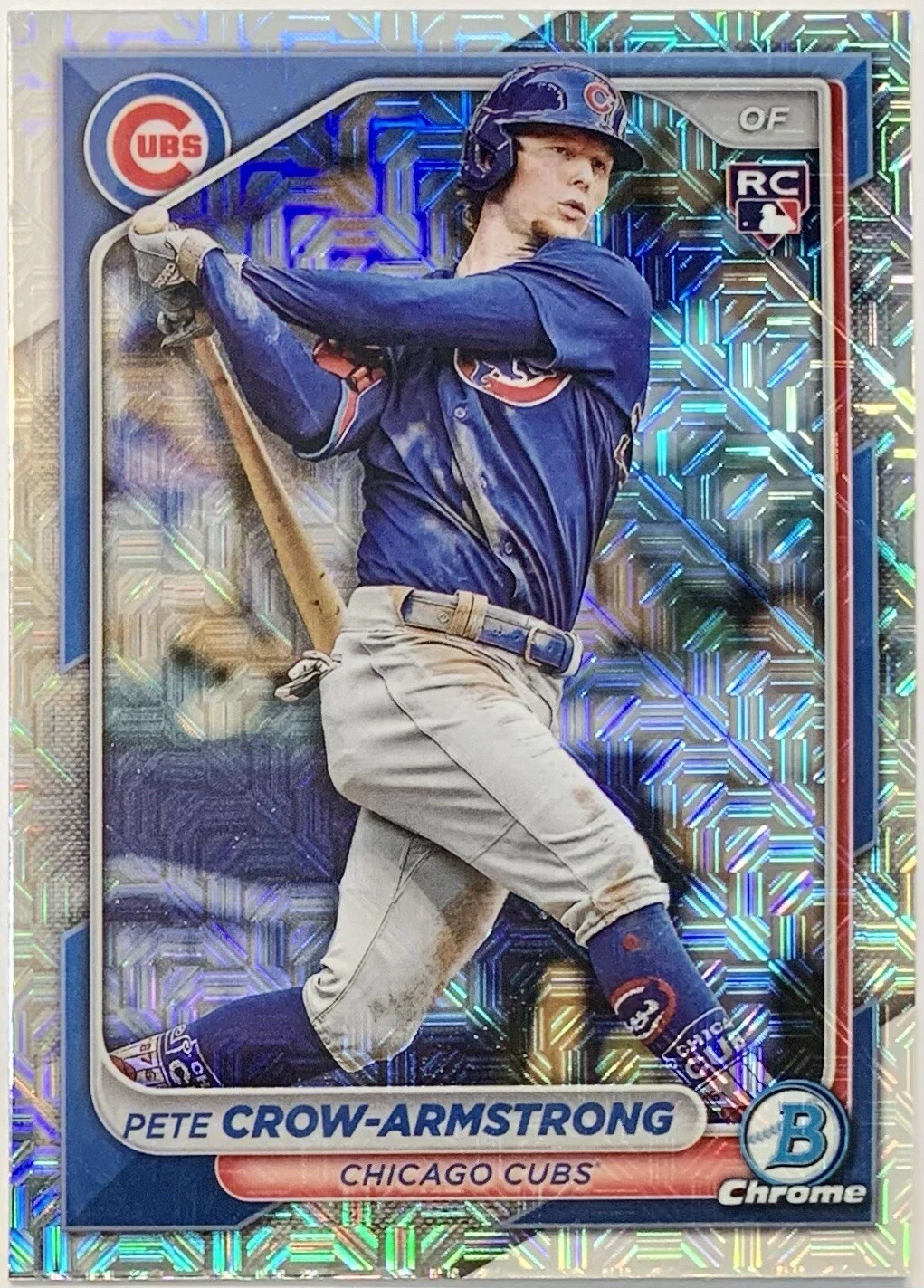 Pete Crow-Armstrong 2024 Bowman Chrome RC Mojo Refractor #45 Rookie Cubs 🔥
