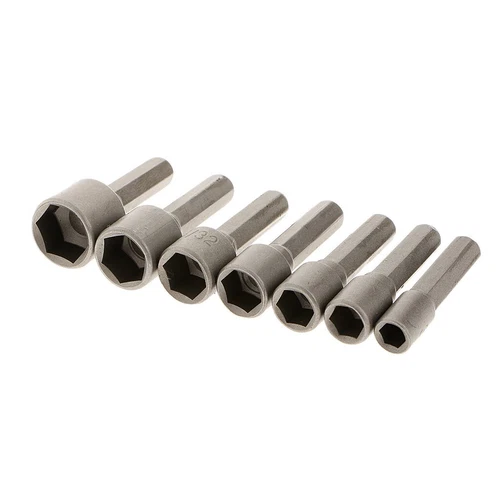 14pc POWER NUT Driver Bit Set Dual 1/4 Quick Change SAE & Metric MM Detent Shank - Picture 19 of 19