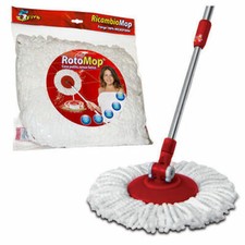 SET 2 SPARE PARTS MOP ROTOMOP FRINGE IN 100% MICROFIBER SUPERFIVE X5