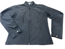 Women  s Nike Full Zip Dri-Fit Jacket Black Small Silver Snaps 4-6