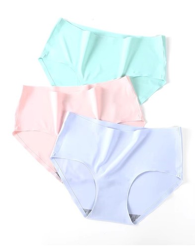Ice Silk Panties Ladies Underwear Seamless Briefs Pants Women Knickers Pack of 4 - Picture 2 of 38