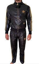 Adidas Originals Chile 62 Black Suit Yellow Track Top Shiny Rare Jacket Pants