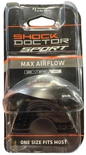 SHOCK DOCTOR Sport Max Airflow #1 Mouth Guard In The World Football One Size NEW