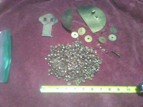 Antique Victorian Bronze Pure Brass Upholstery Nails Tacks Fasteners Furniture