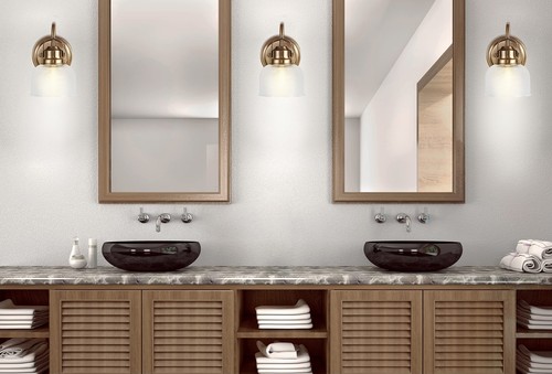 JONATHAN Y JYL7407B irginia 5.75" 1-Light Metal/Glass LED Traditional Classic - Picture 3 of 8