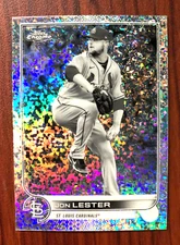 2022 Topps Chrome JON LESTER Mini Black & White Diamond Refractor #187 SP