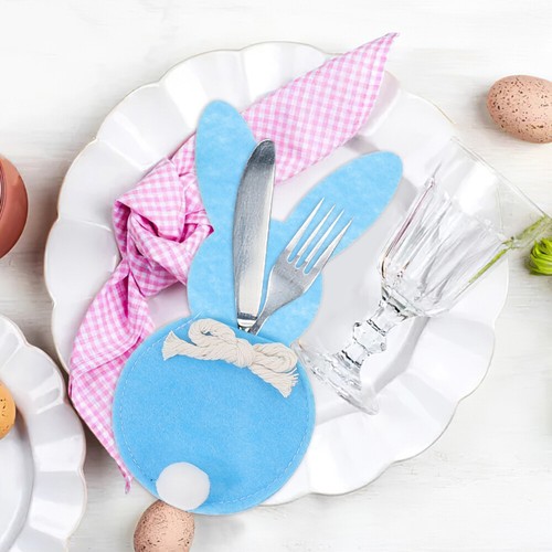 6 Pcs Kaninchen Geschirr Set Bankett Hasen Utensil -Besteckhalter - Bild 8 von 12
