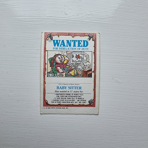 Garbage Pail Kids serie 4 individuales del Reino Unido - pegatinas/tarjetas superiores - 1986 - varios - Imagen 93 de 97
