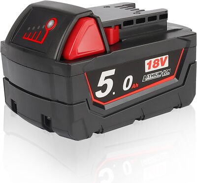 Waitley Ersatz Akku 18V 5000 mAh Li-Ion Akku für Milwaukee 48-11-1850