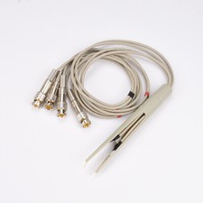 SMD Test Tweezer For Kelvin Clip W/ 4 BNC Test Probe Leads Cable for LCR Meter