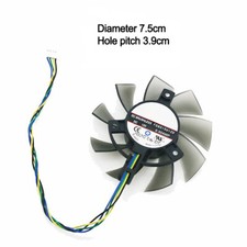 4Pin For ASUS GTX1650 4GB PHOENIX OC V2 Graphics Cooling Fan 75mm FD8015U12D