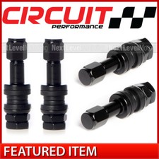 Circuit Performance Vs43 Black Aluminum Bolt-in Valve Stems 43mm Set Of 4
