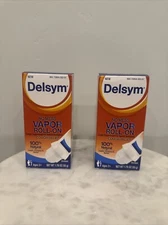 Delsym No Mess Vapor Roll-On Cough Suppressant & Topical Analgesic Exp 09/25