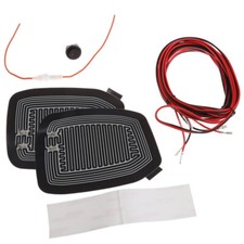 Espejo retrovisor de ala de coche calentador de vidrio desempañadores almohadilla térmica alfombrilla 12 V con interruptor de alimentación 2 piezas