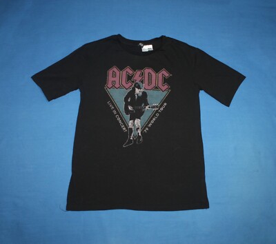 AC/DC Shirt Thunderstruck Rock Band Women's Tee Extra Small | eBay