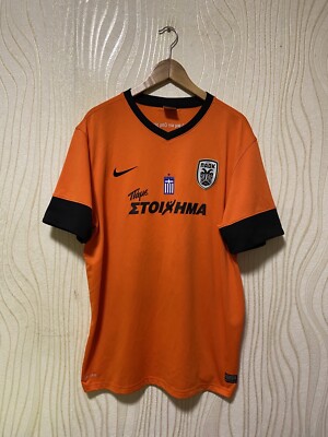 PAOK 2013 2014 THIRD FOOTBALL SHIRT SOCCER JERSEY NIKE sz XXL MEN ORANGE 