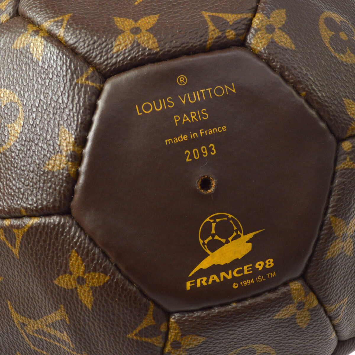 used Pre-owned Louis Vuitton Louis Vuitton Monogram Soccer Ball France World Cup Memorial M99054 Brown 1998 (Fair), Women's, Size: One Size