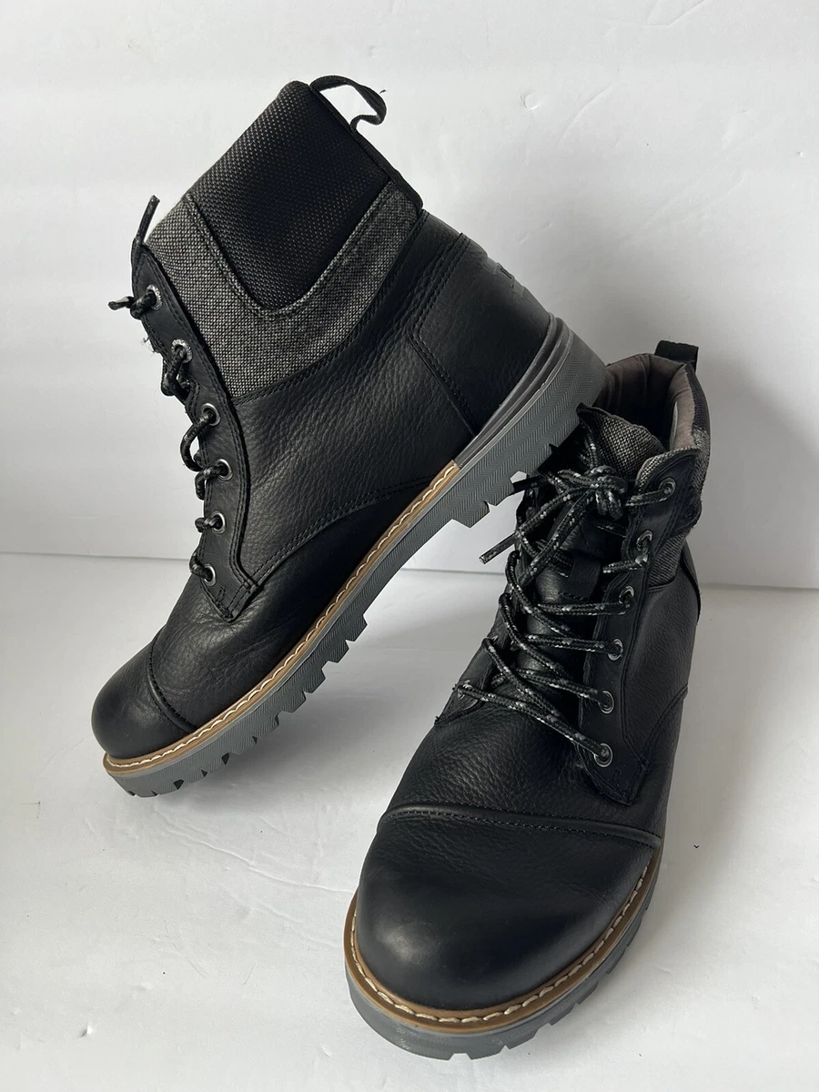Toms black top leather boots