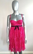 Dolce & Gabbana lace dress, bright pink, size 40 IT (8 UK)