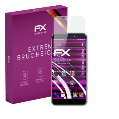 atFoliX Glasfolie für Ulefone S8 Pro Displayfolie 9H Schutzpanzer