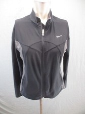 NIKE FIT DRY Size M 8-10 Women Full Zip Stand Collar Pocket Athletic Jacket 729